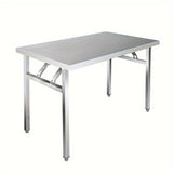 NNETM Folding Outdoor Stainless Steel Dining Table