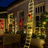 NNETM Santa's Festive Climb: Illuminated Christmas Ladder Light