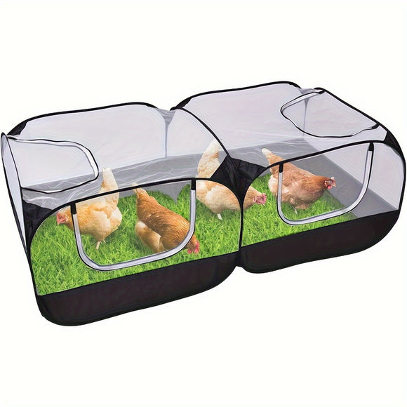 NNETM Large Foldable Chicken Pet Cage Tent with Mesh