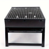 NNETM Portable Folding Charcoal BBQ Grill - Stainless Steel Outdoor Camping Stove