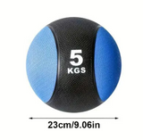 NNETM 1pc 5kg Solid Rubber Medicine Ball - Gravity Ball for Fitness