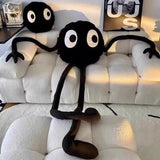 32-Inch Tall Black Coal Ball Plush Doll Cushion