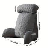 NNETM Cool Latex Reading Pillow with Armrests & Pockets