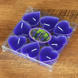 NNEOBA 9pcs Purple Heart-Shaped Aromatherapy Candles Set