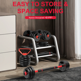 NNEOBA 3-in-1 Dumbbell & Barbell Set 20KG Adjustable Weights