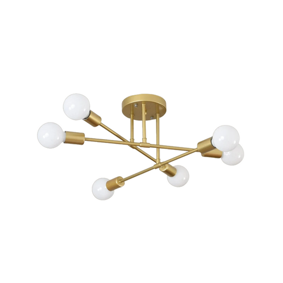 NNEOBA Contemporary LED Ceiling Lamp with Gold Montage - Black Gold and Gold Options