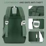 NNEOBA School Nylon Backpack for Teens and Women (Olive)