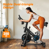NNEOBA Indoor Exercise Bike – Low Noise Stationary Cycling Bike with Tablet Mount & 270lbs Capacity