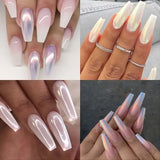 NNETM 6 Colors Chrome Mirror DIY Nail Powder Set Mermaid Nail Art Neon Pigment Powders and Glittering Effects