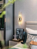 NNEOBA Modern Gold Glass Wall Lamp: Artistic Illumination for Living Spaces