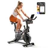 NNEOBA Indoor Exercise Bike – Low Noise Stationary Cycling Bike with Tablet Mount & 270lbs Capacity