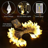 3M 20LED Ghost Halloween String Lights Battery-Powered