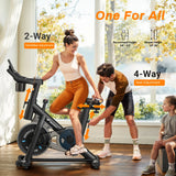 NNEOBA Indoor Exercise Bike – Low Noise Stationary Cycling Bike with Tablet Mount & 270lbs Capacity