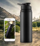 NNEOBA 2pcs 600ml Sports Water Bottle Black