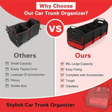 NNEOBA Universal Large Trunk Organizer 95L Collapsible Storage Bag Black