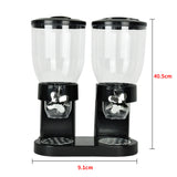 TOQUE Double Cereal Dispenser Dry Food Black-1910113168970092546