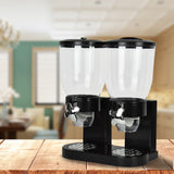 TOQUE Double Cereal Dispenser Dry Food Black-1910113168970092551