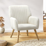 NNEED Armchair Lounge Sofa Chair Sherpa Couches White