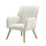 NNEED Armchair Lounge Sofa Chair Sherpa Couches White