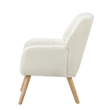 NNEED Armchair Lounge Sofa Chair Sherpa Couches White