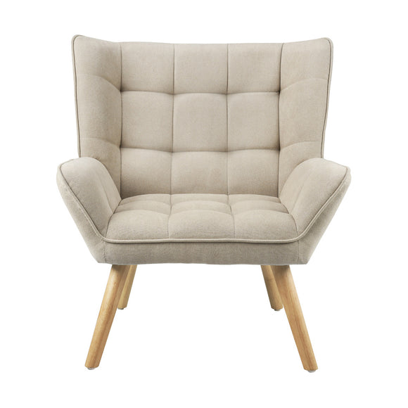 NNEED Armchair Fabric Upholstered Tub Chair Beige