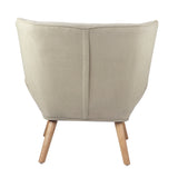 NNEED Armchair Fabric Upholstered Tub Chair Beige