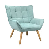 NNEED Armchair Fabric Upholstered Tub Chair Blue