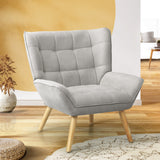 NNEED Armchair Fabric Upholstered Tub Chair Grey