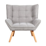 NNEED Armchair Fabric Upholstered Tub Chair Grey