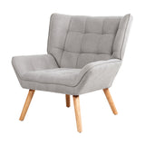 NNEED Armchair Fabric Upholstered Tub Chair Grey