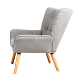 NNEED Armchair Fabric Upholstered Tub Chair Grey