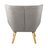 NNEED Armchair Fabric Upholstered Tub Chair Grey