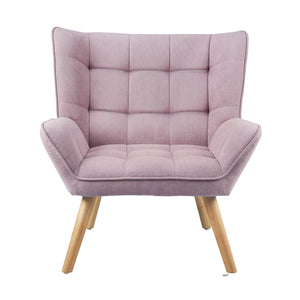 NNEED Armchair Fabric Upholstered Tub Chair Pink
