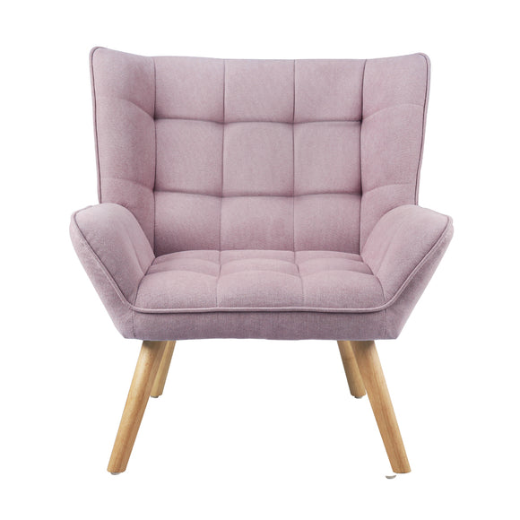NNEED Armchair Fabric Upholstered Tub Chair Pink