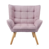 NNEED Armchair Fabric Upholstered Tub Chair Pink