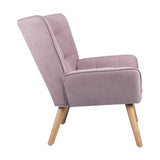 NNEED Armchair Fabric Upholstered Tub Chair Pink