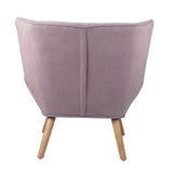 NNEED Armchair Fabric Upholstered Tub Chair Pink