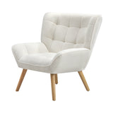 NNEED Armchair Sofa Lounge Sherpa Upholstered White