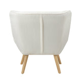 NNEED Armchair Sofa Lounge Sherpa Upholstered White