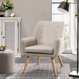NNEED Armchair Linen Fabric Beige