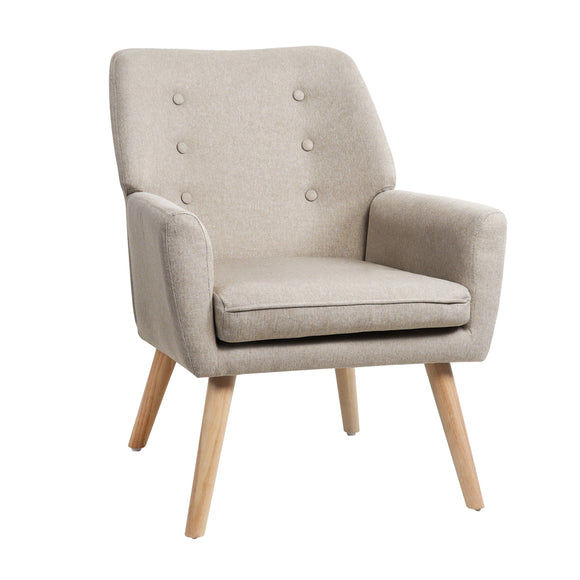 NNEED Armchair Linen Fabric Beige