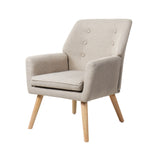 NNEED Armchair Linen Fabric Beige