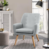 NNEED Armchair Linen Fabric Grey