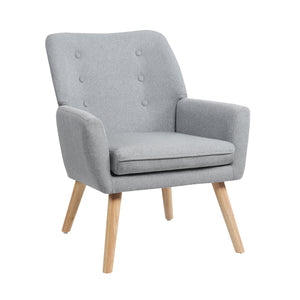 NNEED Armchair Linen Fabric Grey