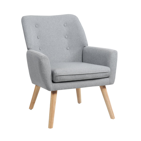 NNEED Armchair Linen Fabric Grey