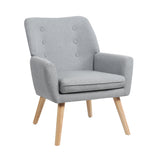 NNEED Armchair Linen Fabric Grey