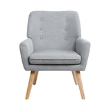 NNEED Armchair Linen Fabric Grey