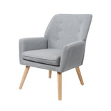 NNEED Armchair Linen Fabric Grey