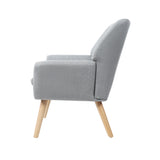 NNEED Armchair Linen Fabric Grey