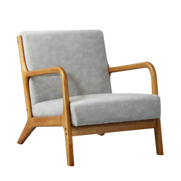 NNEED Armchair Wood Couches Light Grey